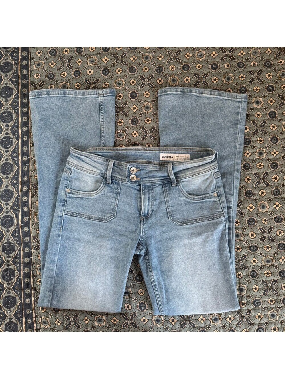 Y2K light wash low rise bootcut denim jeans size 8
